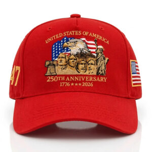 Unisex United States Of America 250th Anniversary 1776 2026 Patriotic Graphic Hat for USA Fans