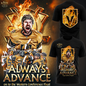 Unisex Vegas Golden Knights Always Advance Playoffs Graphic T-Shirt 2026 for Hockey Fans