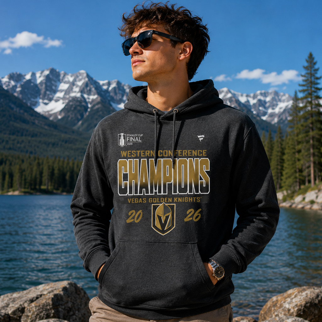 Unisex Vegas Golden Knights King Of The West Western Conference Champions Graphic Shirt 2026 for Hockey Fans 4 Unisex Vegas Golden Knights King Of The West Western Conference Champions Graphic Hoodie 2026 for Hockey Fans