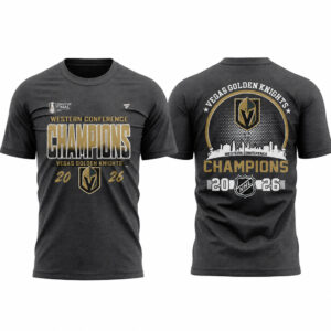 Unisex Vegas Golden Knights King Of The West Western Conference Champions Graphic T-Shirt 2026 for Hockey Fans
