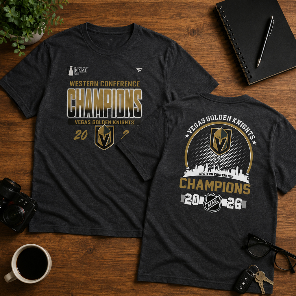 Unisex Vegas Golden Knights King Of The West Western Conference Champions Graphic Shirt 2026 for Hockey Fans 3 Unisex Vegas Golden Knights King Of The West Western Conference Champions Graphic T-Shirt 2026 for Hockey Fans