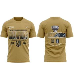 Unisex Vegas Golden Knights Western Conference Champions Graphic T-Shirt 2026 for Hockey Fans