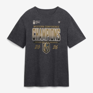 Unisex Vegas Golden Knights Western Conference Champions Locker Room Graphic T-Shirt 2026 for Hockey Fans
