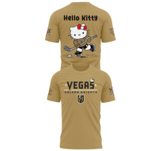 Unisex Vegas Golden Knights x Hello Kitty Night 2026 Graphic T-Shirt for Hockey Fans