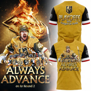 Vegas Golden Knights 2026 Playoffs Always Advance On To Round 2 T-Shirt