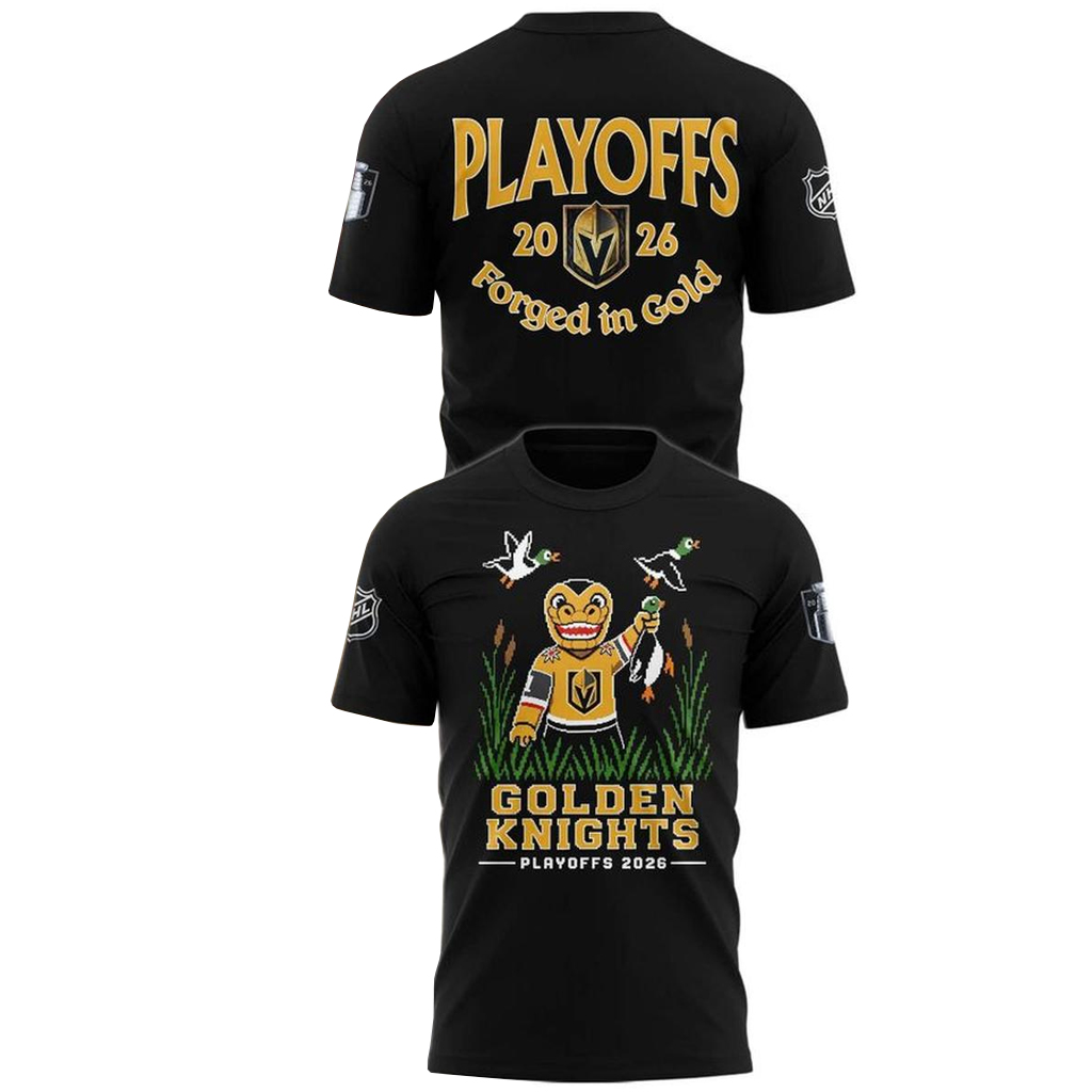 Vegas Golden Knights 2026 Playoffs Round 2 Forged in Gold Shirt 1 Vegas Golden Knights 2026 Playoffs Round 2 Forged in Gold T-Shirt
