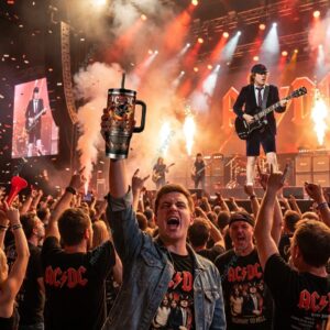 Unisex ACDC 53rd Anniversary Highway To Hell Graphic Tumbler for Music Fans
