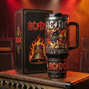 AC/DC Hells Bells Est 1973 Graphic Tumbler for Music Fans