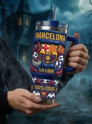 FC Barcelona Champions 2026 Graphic Tumbler for Soccer Fans