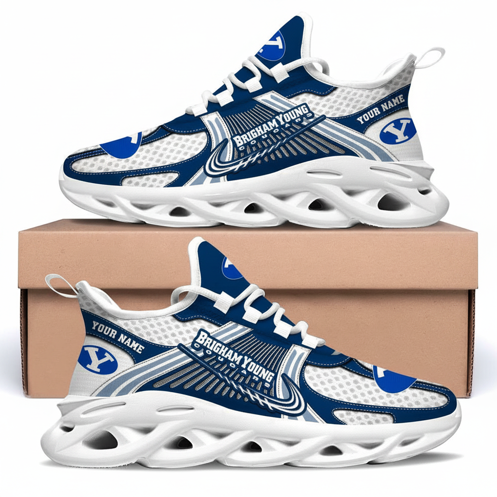 BYU Cougars Custom Name Clunky Sneaker Max Soul Shoes 1 BYU Cougars Custom Name Clunky Sneaker Max Soul Shoes