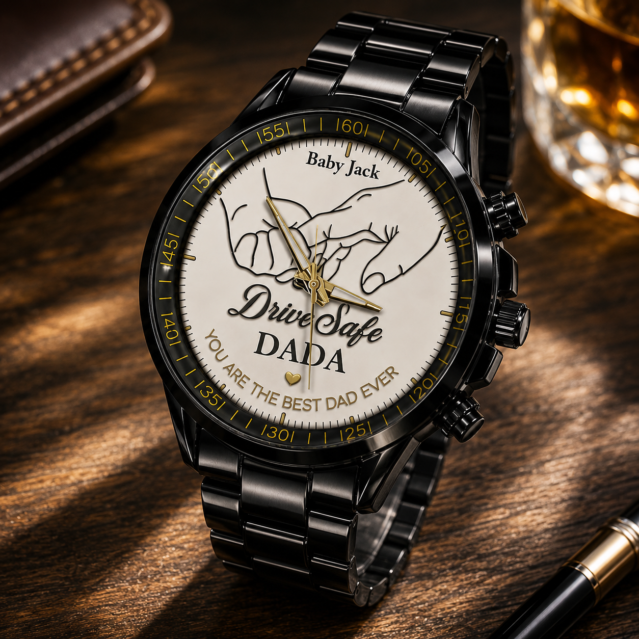 Custom Family Photo Watches - Drive Safe Daddy 1 Custom Family Photo Watches - Drive Safe Daddy