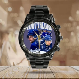 Auston Matthews Graphic Calendar Steel Band Watch - Hockey Gift