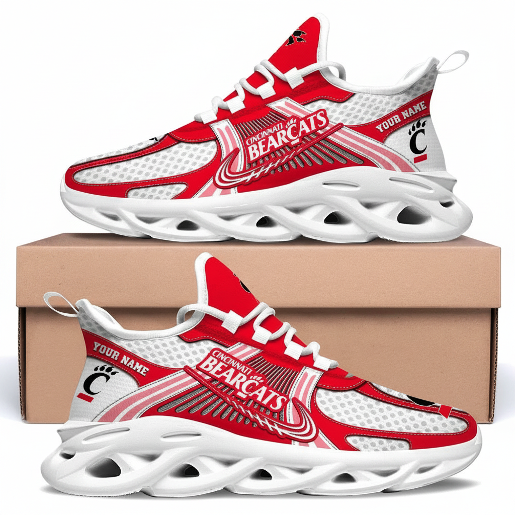 Cincinnati Bearcats Custom Name Clunky Sneaker Max Soul Shoes 1 Cincinnati Bearcats Custom Name Clunky Sneaker Max Soul Shoes