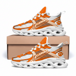 Clemson Tigers Custom Name Clunky Sneaker Max Soul Shoes