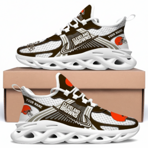 Cleveland Browns Custom Name Clunky Sneaker Max Soul Shoes