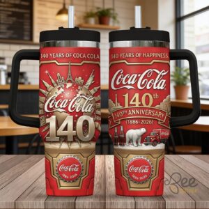 Unisex Coca Cola 140th Anniversary 2026 Graphic Tumbler for Fans
