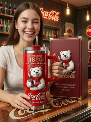 Cola 140th Anniversary Commemorative Graphic Tumbler for Beverage Fans