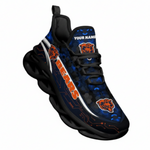 National Football League Custom Name Chicago Bears Team Logo Air Max Shoes Air Cushion Sneakers