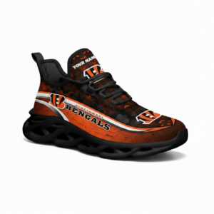 National Football League Custom Name Cincinnati Bengals Team Logo Air Max Shoes Air Cushion Sneakers