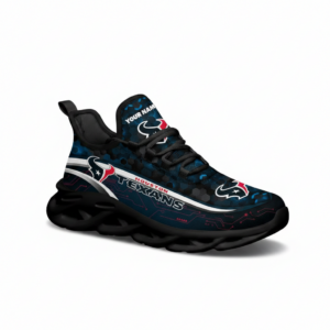 National Football League Custom Name Houston Texans Team Logo Air Max Shoes Air Cushion Sneakers