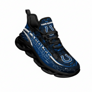 National Football League Custom Name Indianapolis Colts Team Logo Air Max Shoes Air Cushion Sneakers