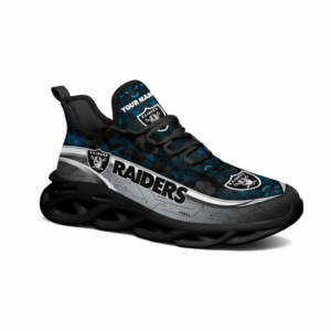 National Football League Custom Name Las Vegas Raiders Team Logo Air Max Shoes Air Cushion Sneakers