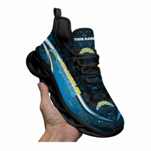 National Football League Custom Name Los Angeles Chargers Team Logo Air Max Shoes Air Cushion Sneakers