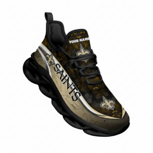 National Football League Custom Name New Orleans Saints Team Logo Air Max Shoes Air Cushion Sneakers