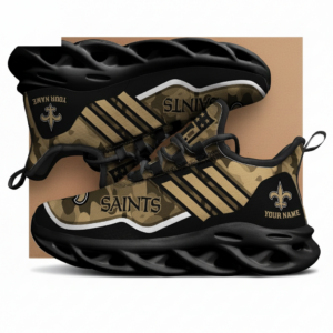 National Football League New Orleans Saints Sport Football Camo Air Max Shoes Air Cushion Sneakers