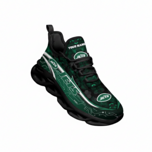 National Football League Custom Name New York Jets Team Logo Air Max Shoes Air Cushion Sneakers