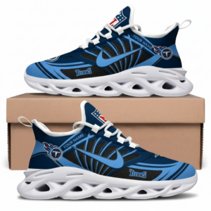 Personalized National Football League Tennessee Titans Team Logo Air Max Shoes Air Cushion Sneakers
