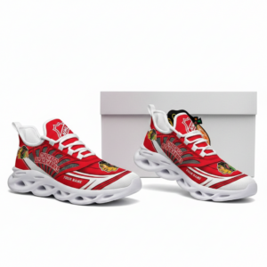 National Hockey League Custom Name Chicago Blackhawks Team Logo Air Max Shoes Air Cushion Sneakers
