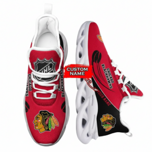 National Hockey League Custom Name Chicago Blackhawks Team Sport Air Max Shoes Air Cushion Sneakers