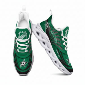 National Hockey League Custom Name Dallas Stars Team Logo Air Max Shoes Air Cushion Sneakers