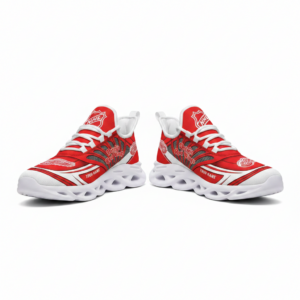 National Hockey League Custom Name Detroit Red Wings Team Logo Air Max Shoes Air Cushion Sneakers