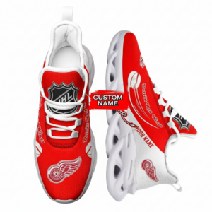 National Hockey League Custom Name Detroit Red Wings Team Sport Air Max Shoes Air Cushion Sneakers