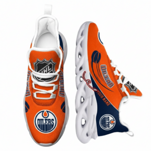 National Hockey League Custom Name Edmonton Oilers Team Sport Air Max Shoes Air Cushion Sneakers