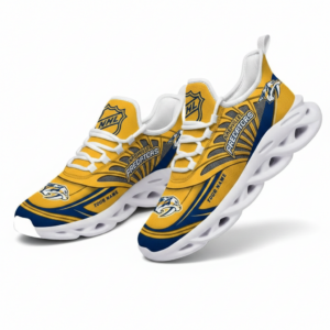 National Hockey League Custom Name Nashville Predators Team Logo Air Max Shoes Air Cushion Sneakers