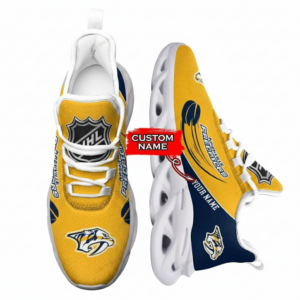 National Hockey League Custom Name Nashville Predators Team Sport Air Max Shoes Air Cushion Sneakers