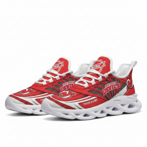 National Hockey League Custom Name New Jersey Devils Team Logo Air Max Shoes Air Cushion Sneakers