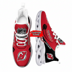 National Hockey League Custom Name New Jersey Devils Team Sport Air Max Shoes Air Cushion Sneakers