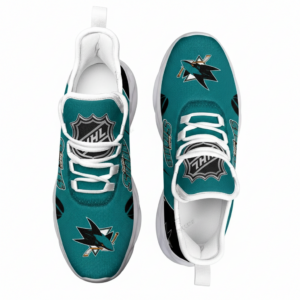 National Hockey League Custom Name San Jose Sharks Team Sport Air Max Shoes Air Cushion Sneakers