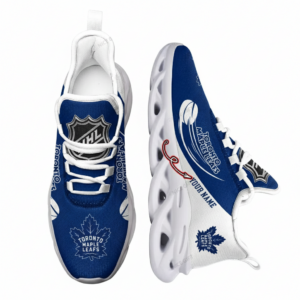National Hockey League Custom Name Toronto Maple Leafs Team Sport Air Max Shoes Air Cushion Sneakers