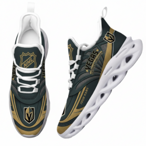 National Hockey League Custom Name Vegas Golden Knights Team Logo Air Max Shoes Air Cushion Sneakers