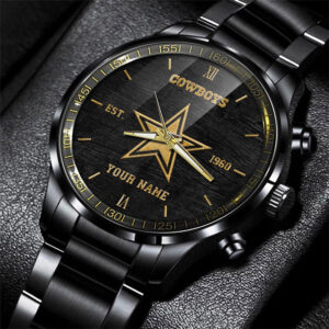 Dallas Cowboys Black Fashion Sport Black Fashion Steel Watch