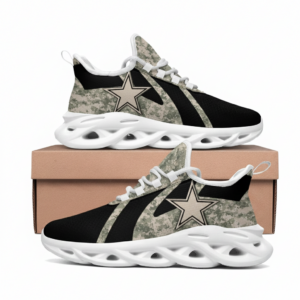 National Football League Dallas Cowboys Camo Pattern Air Max Shoes Air Cushion Sneakers
