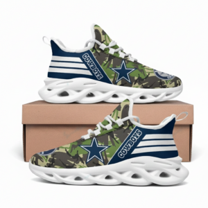 National Football League Dallas Cowboys Green Camo Air Max Shoes Air Cushion Sneakers