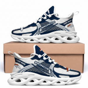 Denver Broncos Custom Name Clunky Sneaker Max Soul Shoes