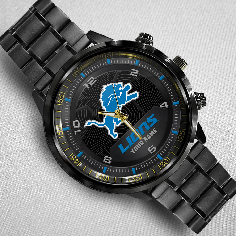 Detroit Lions Stainless Steel Watch 2 Detroit Lions Stainless Steel Watch - Image 2