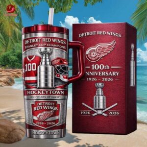 Detroit Red Wings 100th Anniversary Hockeytown  Cup Champions Commemorative Tumbler